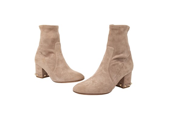 Valentino Shoes - Valentino Nude Beige Suede Booties Size 8